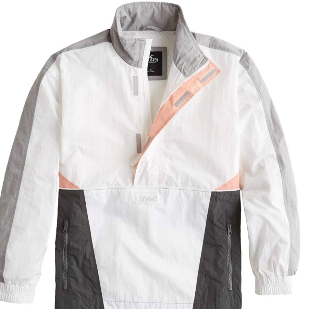 NEW Mesh-Lined Half-Zip Mockneck Windbreaker